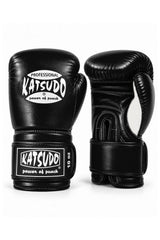 Katsudo Profesional guantes de boxeo, negros