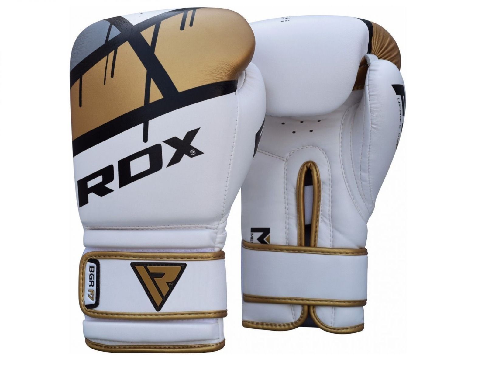 RDX F7 guantes de boxeo, blanco-dorado