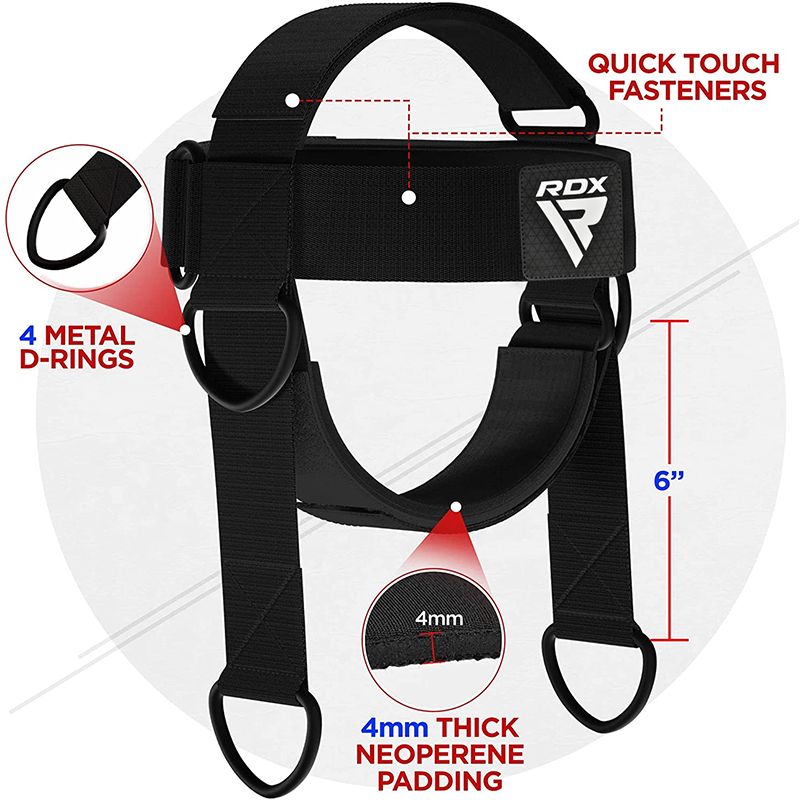 RDX H2 Plus arnés de cabeza para gimnasio, negro