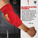 RDX protector de codos acolchado para entrenamiento de Muay Thai y MMA, rojo