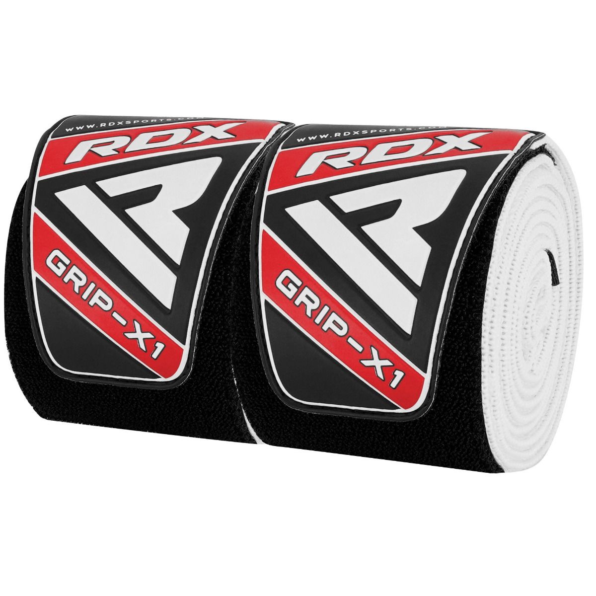 RDX PLUS vendajes de rodilla, blanco-negro