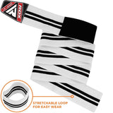 RDX PLUS vendajes de rodilla, blanco-negro