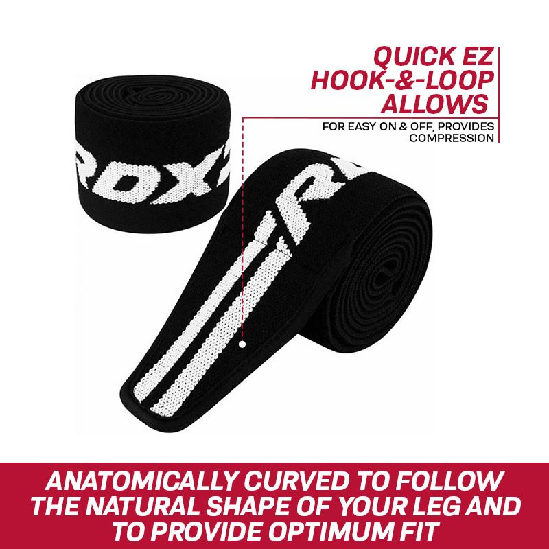 RDX vendaje de rodilla, negro
