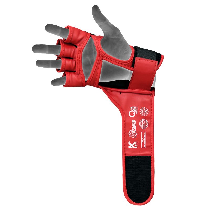 RDX Aura Plus T-17 guantes de grappling, rojo-negro
