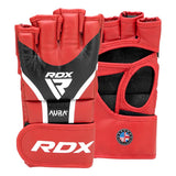 RDX Aura Plus T-17 guantes de grappling, rojo-negro