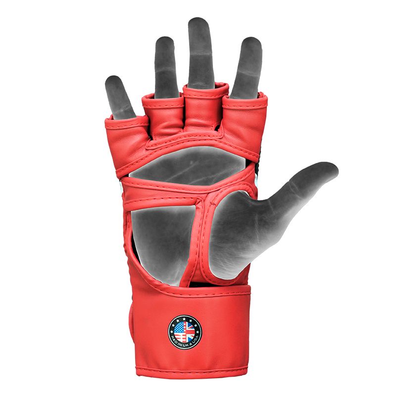 RDX Aura Plus T-17 guantes de grappling, rojo-negro