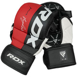 RDX T6 guantes de sparring MMA, rojo-negro