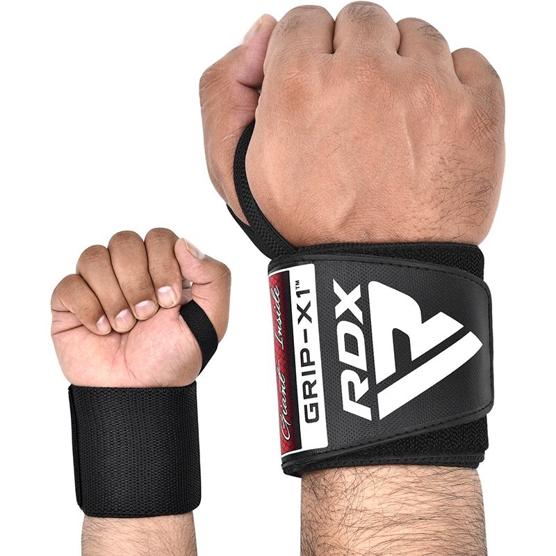 RDX W3 vendajes de muñeca para gimnasio, negro