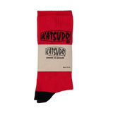 Katsudo Clasic calcetines deportivos, rojos