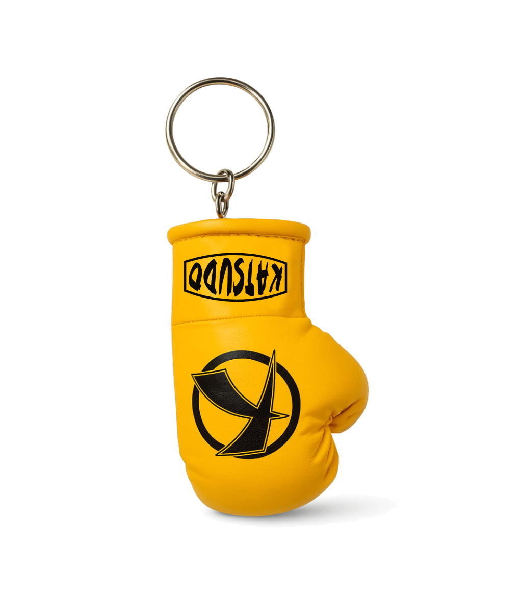 Katsudo Keyglo llavero mini guante de boxeo, amarillo