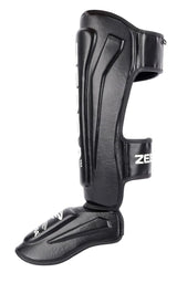 Zebra Pro protectores de espinillas y empeine, negros