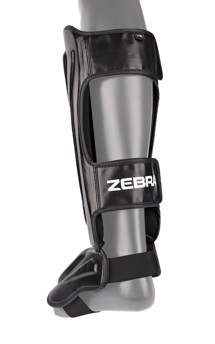 Zebra Pro protectores de espinillas y empeine, negros