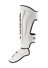 Zebra Pro protectores de espinillas y empeine, blancos