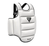 RDX protector de pecho de karate reversible, negro-blanco