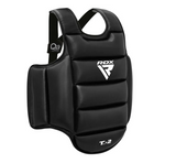 RDX protector de pecho de karate reversible, negro-blanco