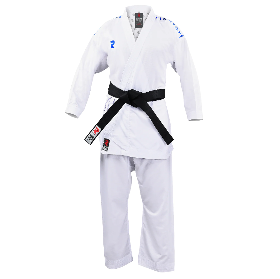 Fight Art Sempai WKF KA kimono 120g, caracteres azules