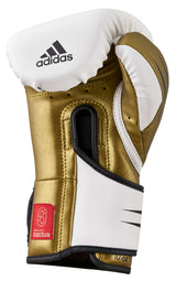 Adidas SPEED TILT 350V Pro boxerské rukavice, bielo-zlatá