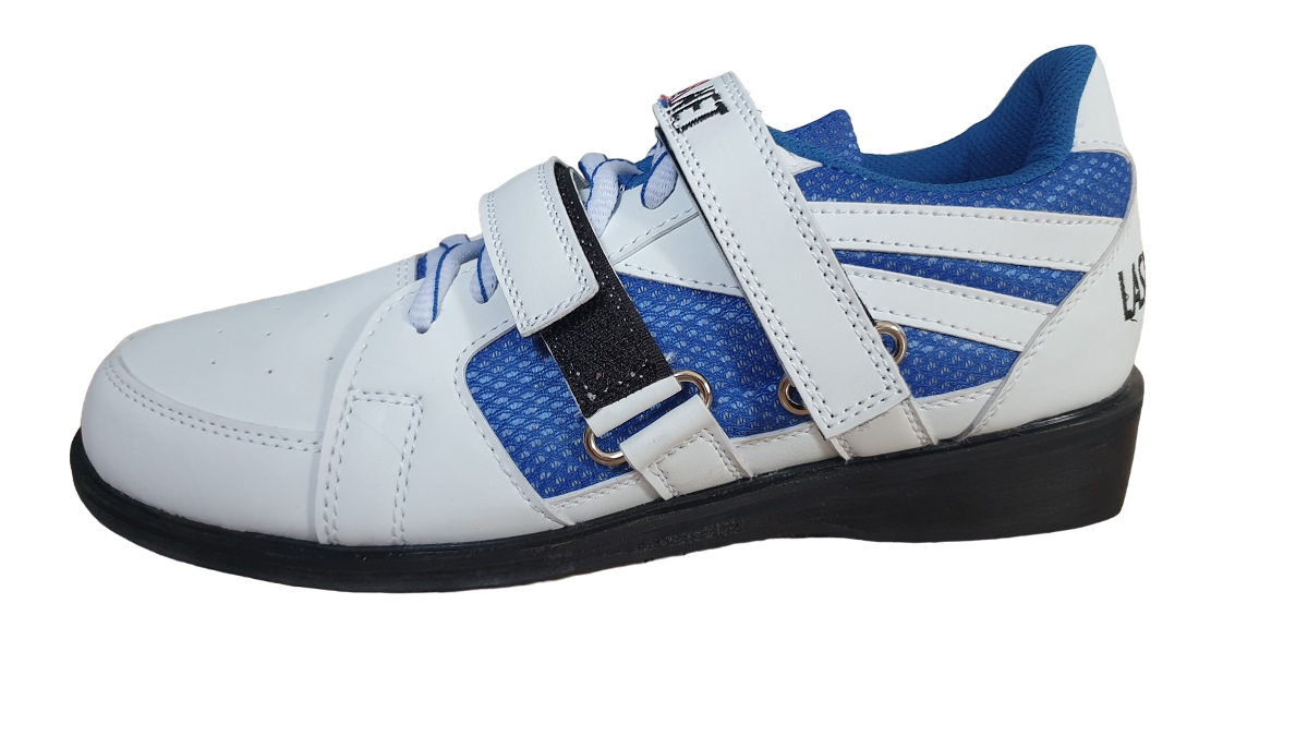 La Sport zapatillas de halterofilia, blanco-azul