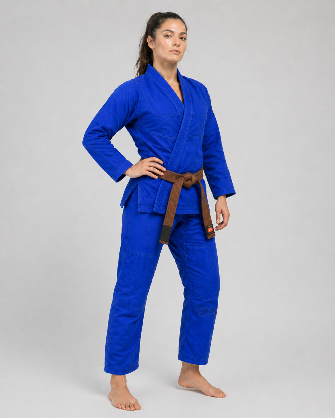 Katsudo Yori kimono de Jiu Jitsu para mujer 450g, azul