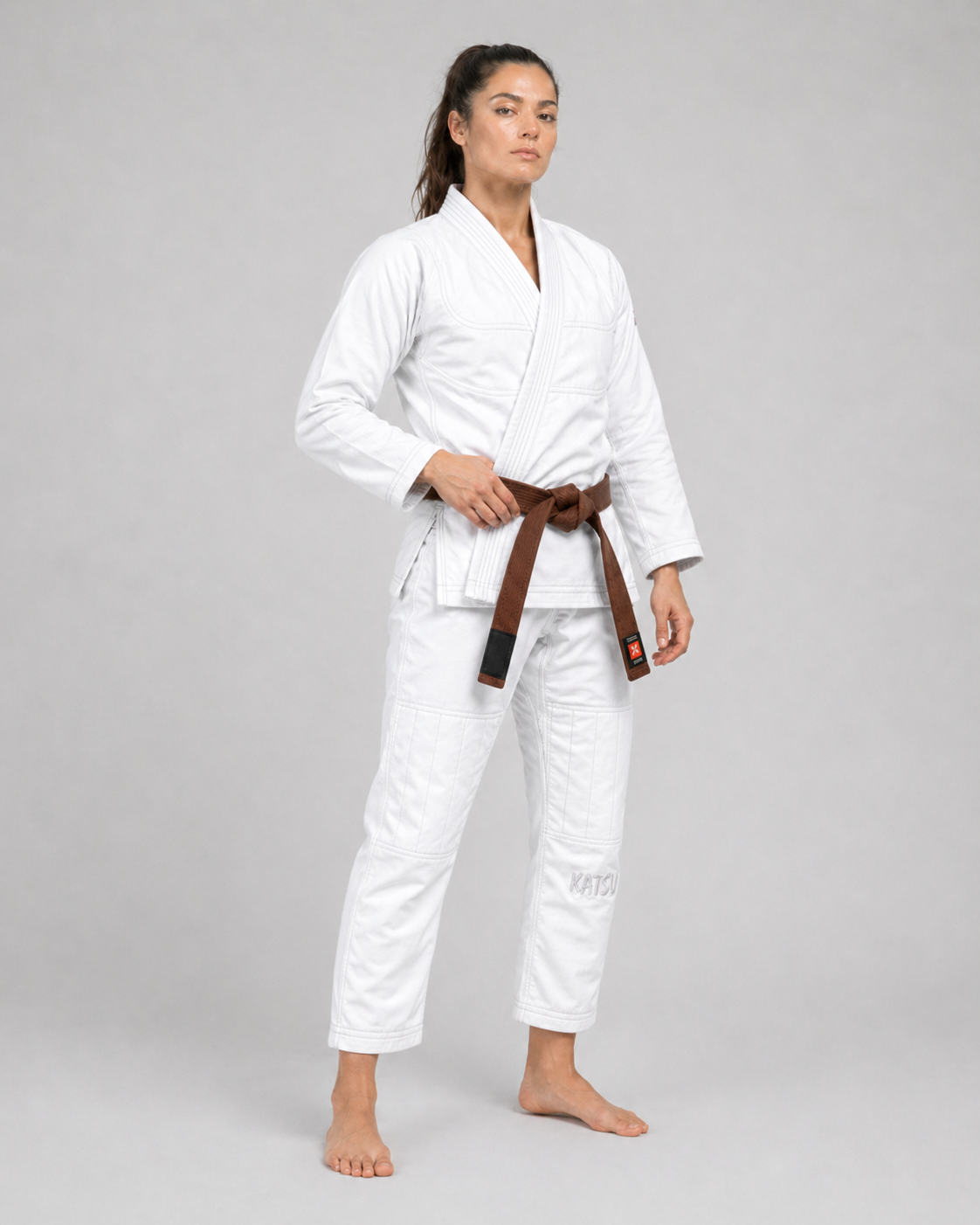 Katsudo Yori kimono de Jiu Jitsu para mujer 450g, blanco