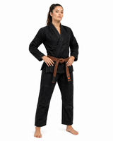Katsudo Yori kimono de Jiu Jitsu para mujer 550g, negro
